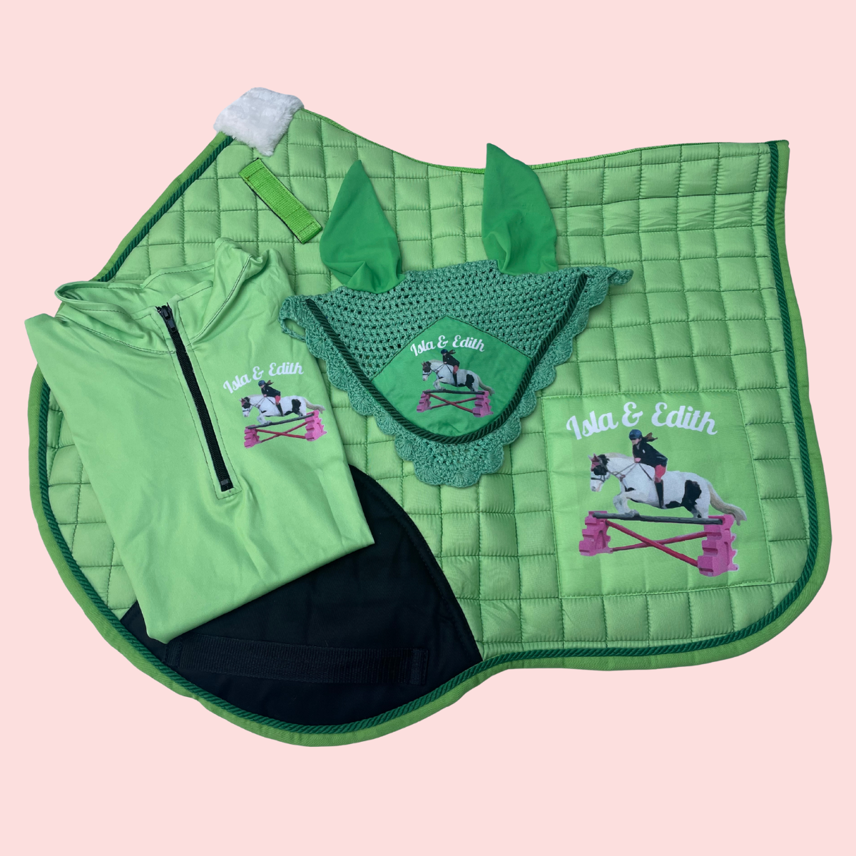 Design your own Printed Saddle Pad Set!