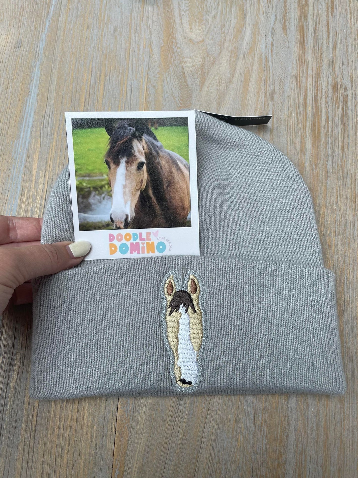 Personalised Embroidered Silhouette Beanie Hat