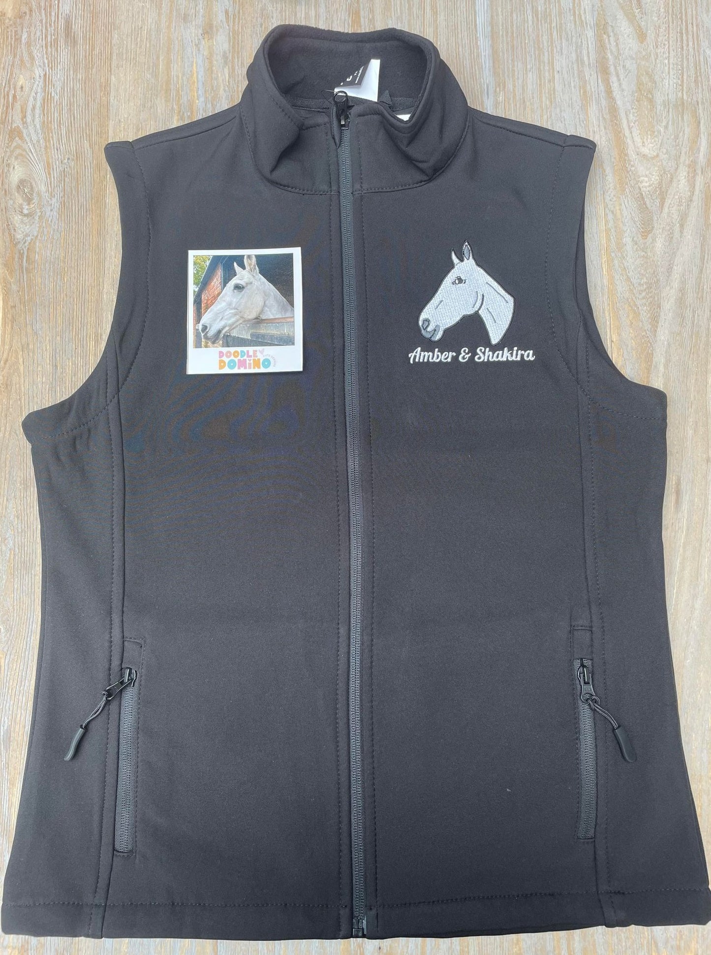 Personalised Embroidered Horse Illustration Gilet