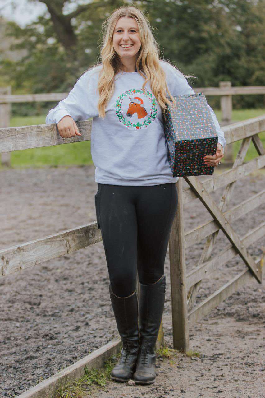 Personalised Embrodiered Horse Christmas Jumper (Childs)