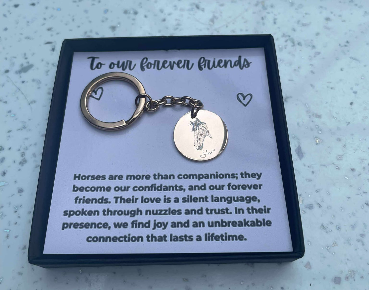 Personalised Horse Keyring