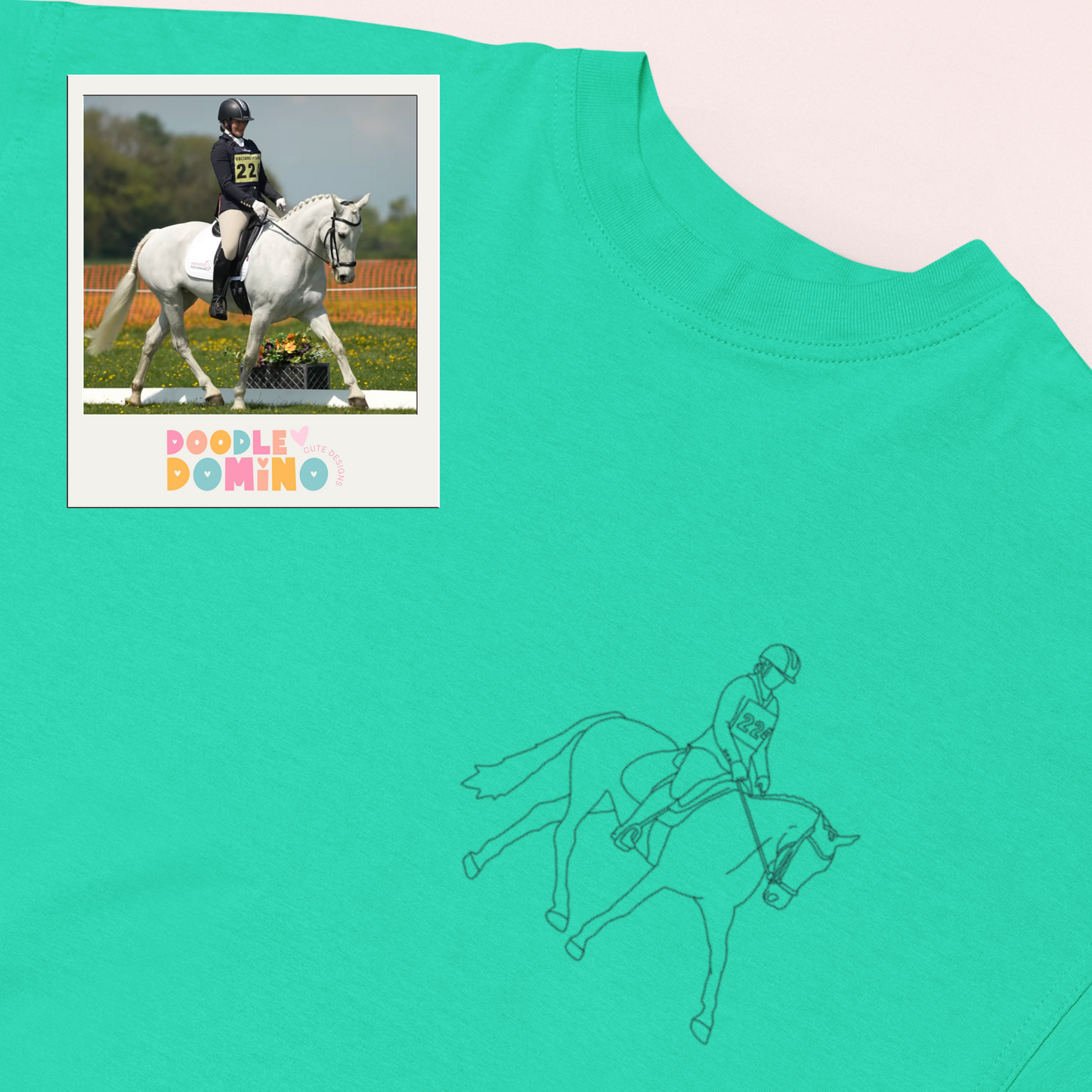 Children's Personalised Horse Photo Outline T-Shirt