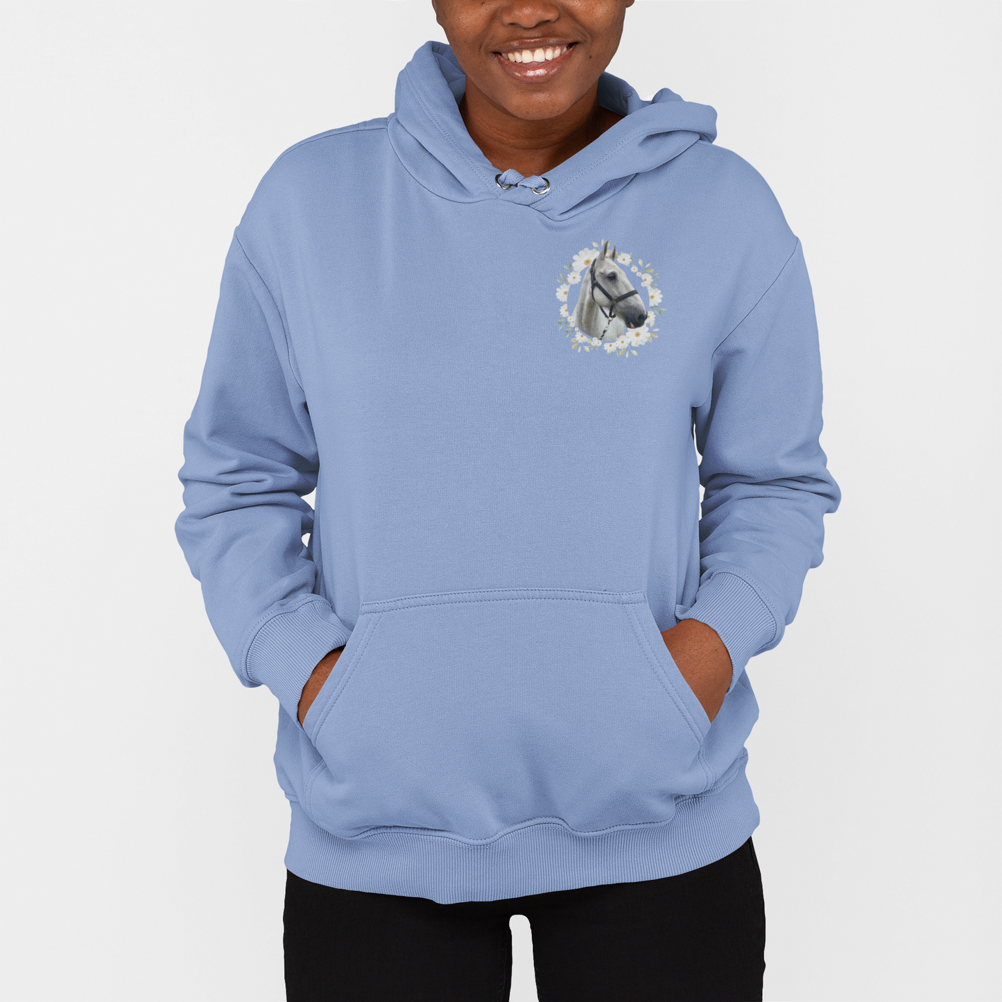 Personalised Floral Horse Hoodie