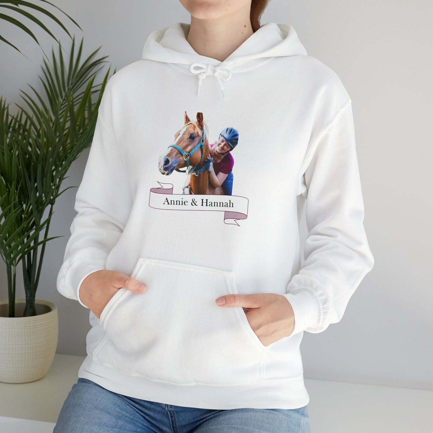 Personalised Front Print Horse Hoodie