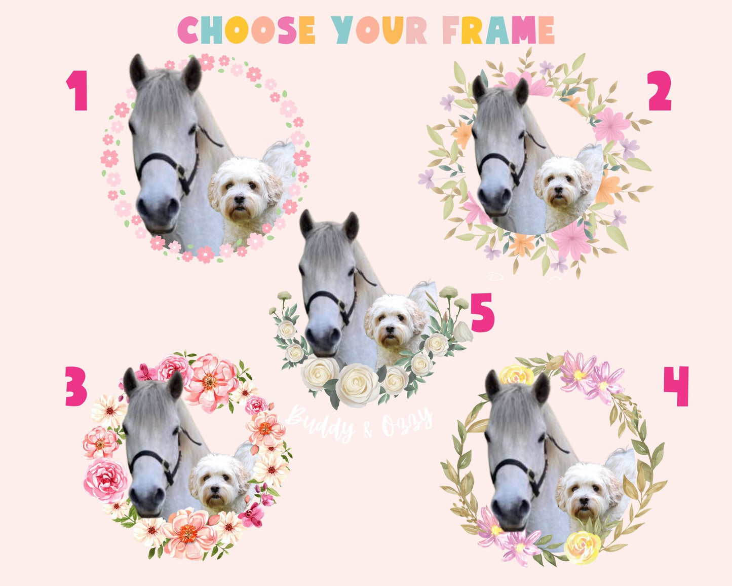 Personalised Floral Horse Hoodie