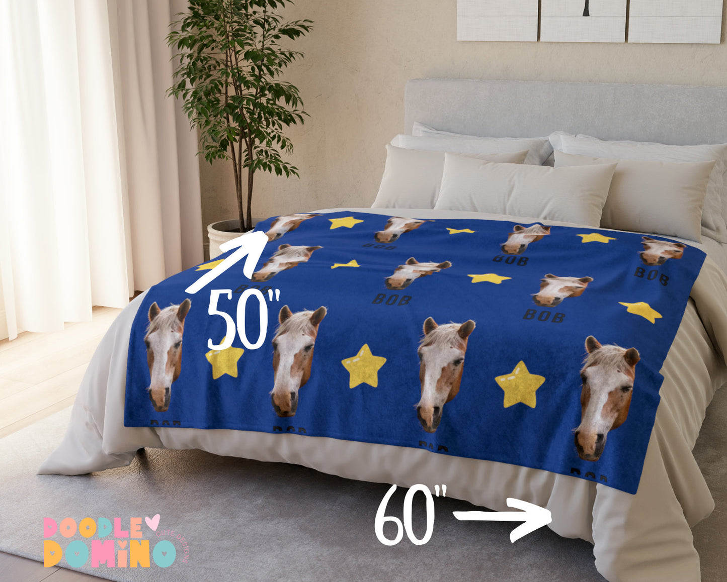 Personalised Horse Head Blanket