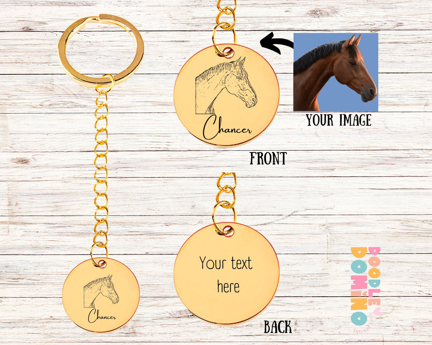 Personalised Horse Keyring