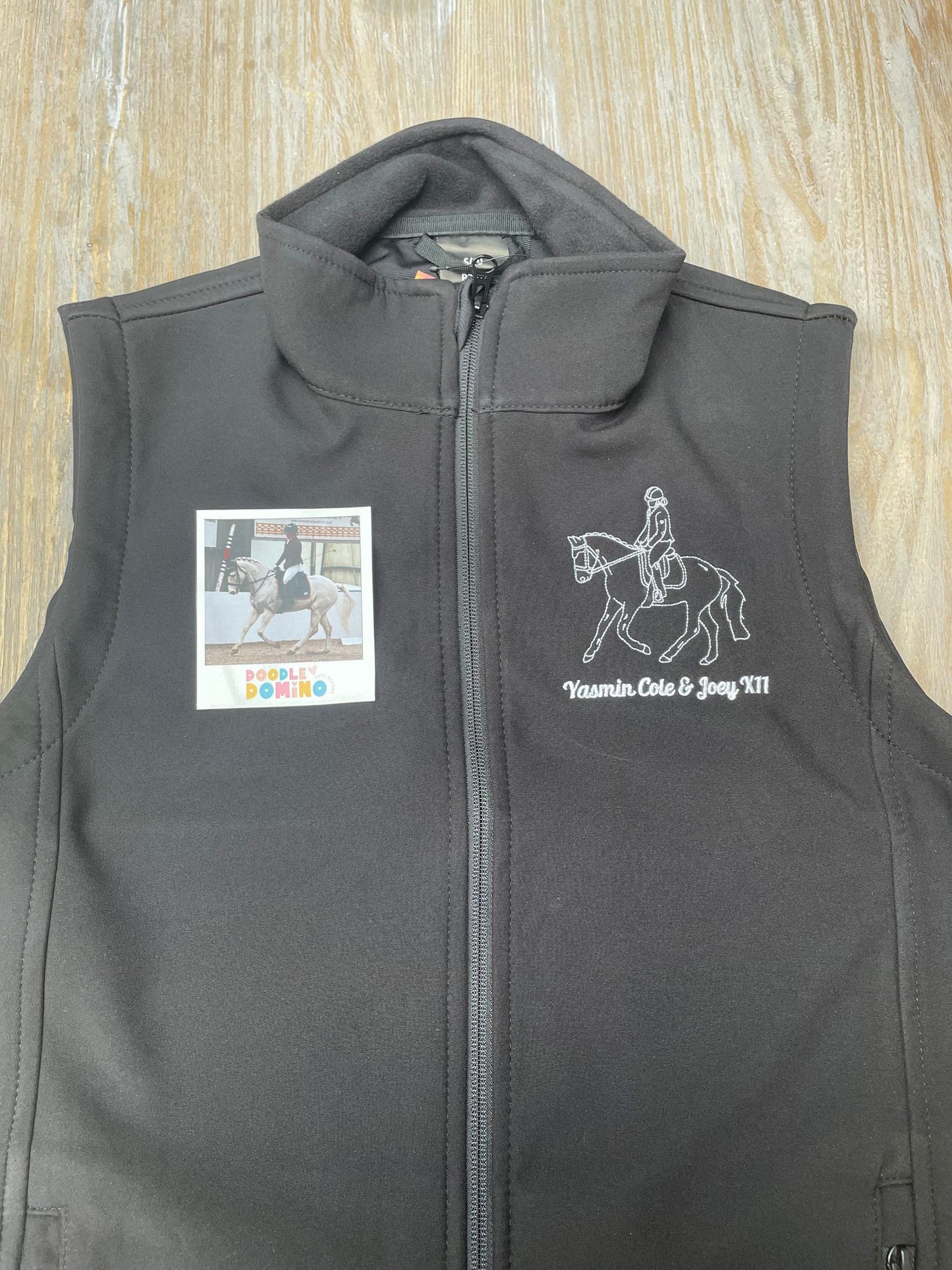 Personalised Embroidered Horse Line Image Gilet