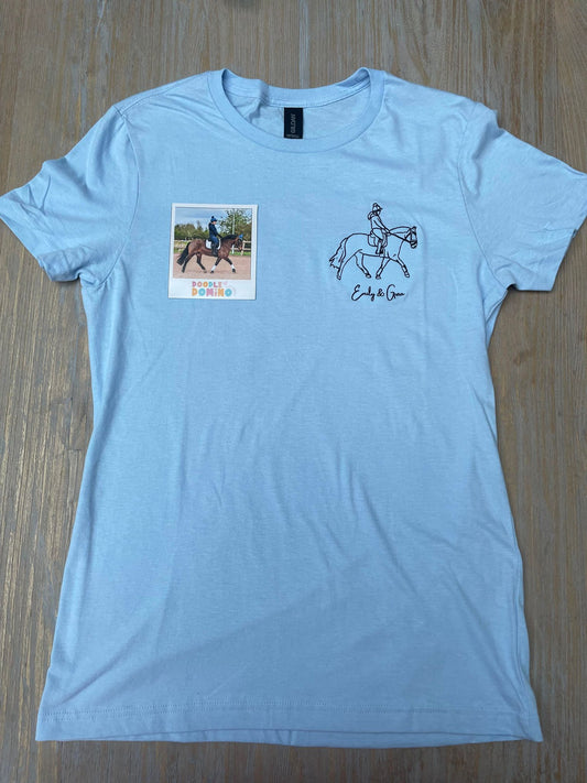 Children's Personalised Horse Photo Outline T-Shirt