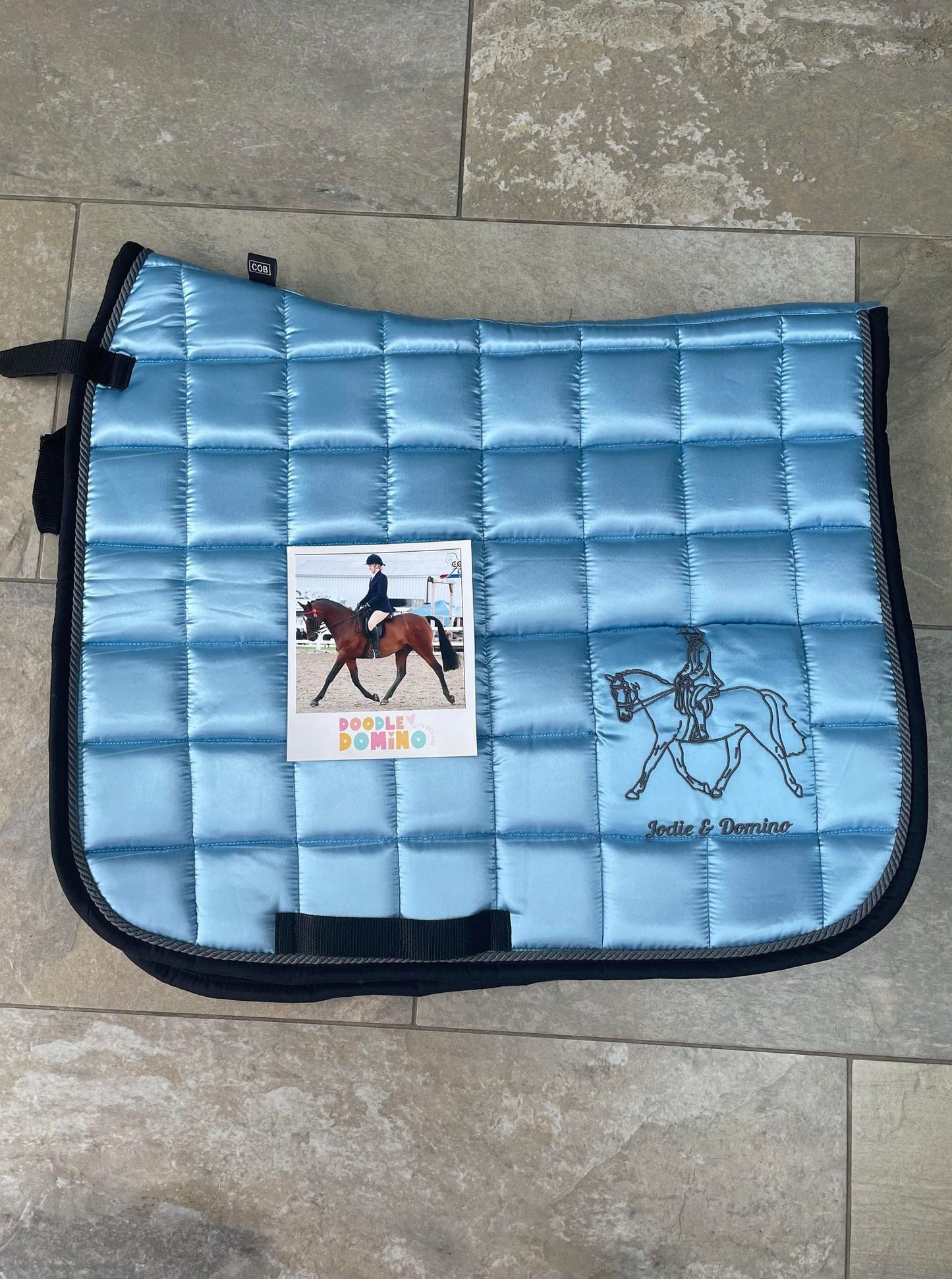 Personalised Bespoke Line Art Saddle Pad