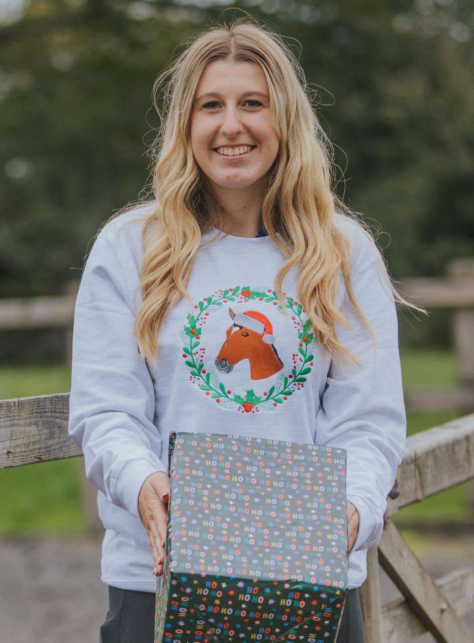 Personalised Embrodiered Horse Christmas Jumper