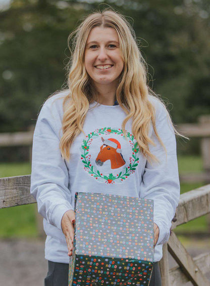 Personalised Embrodiered Horse Christmas Jumper