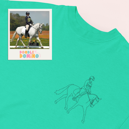 Children's Personalised Horse Photo Outline T-Shirt