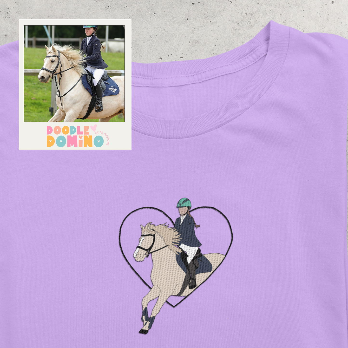 Personalised Horse Photo Outline T-Shirt