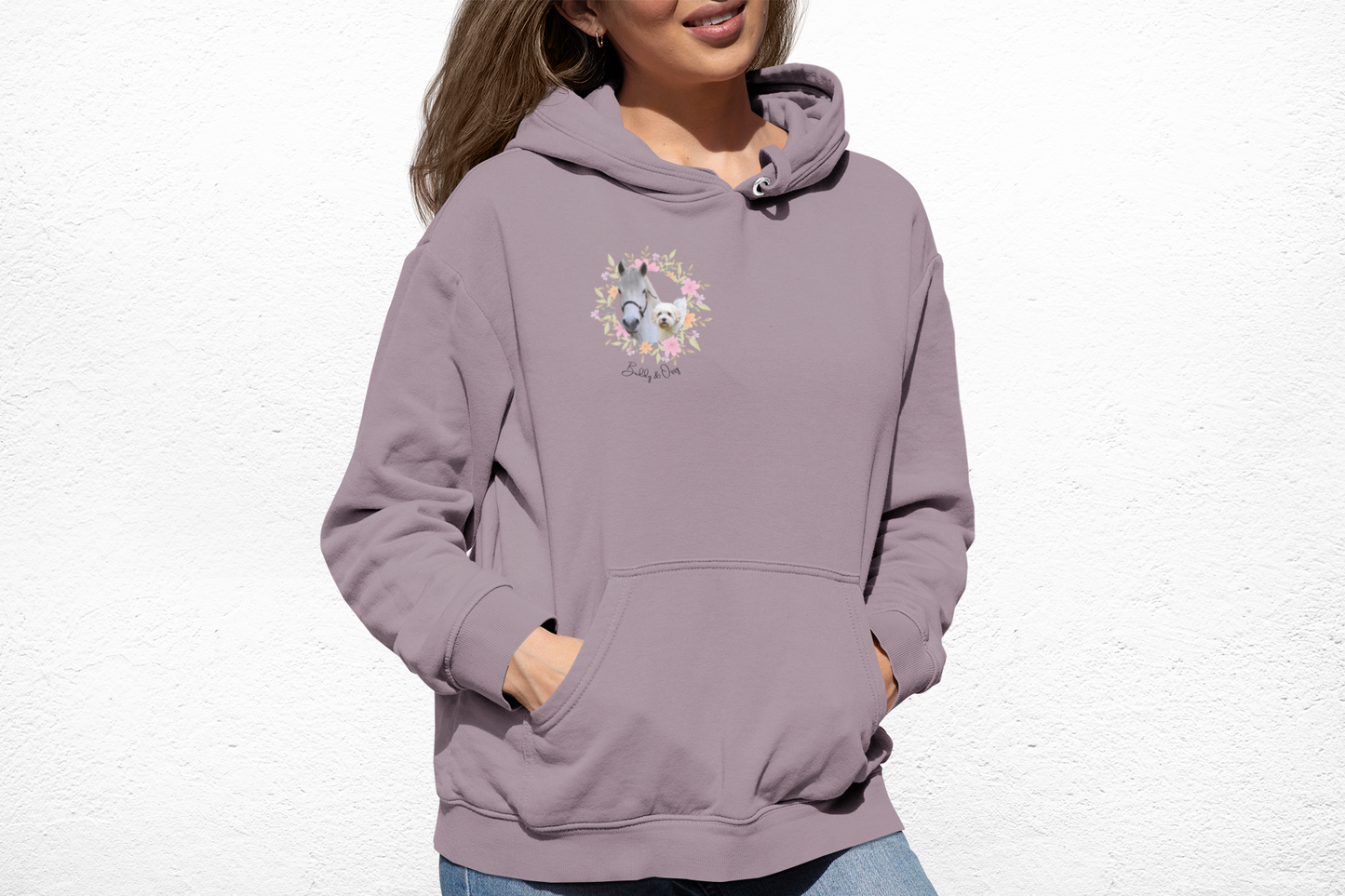 Personalised Floral Horse Hoodie