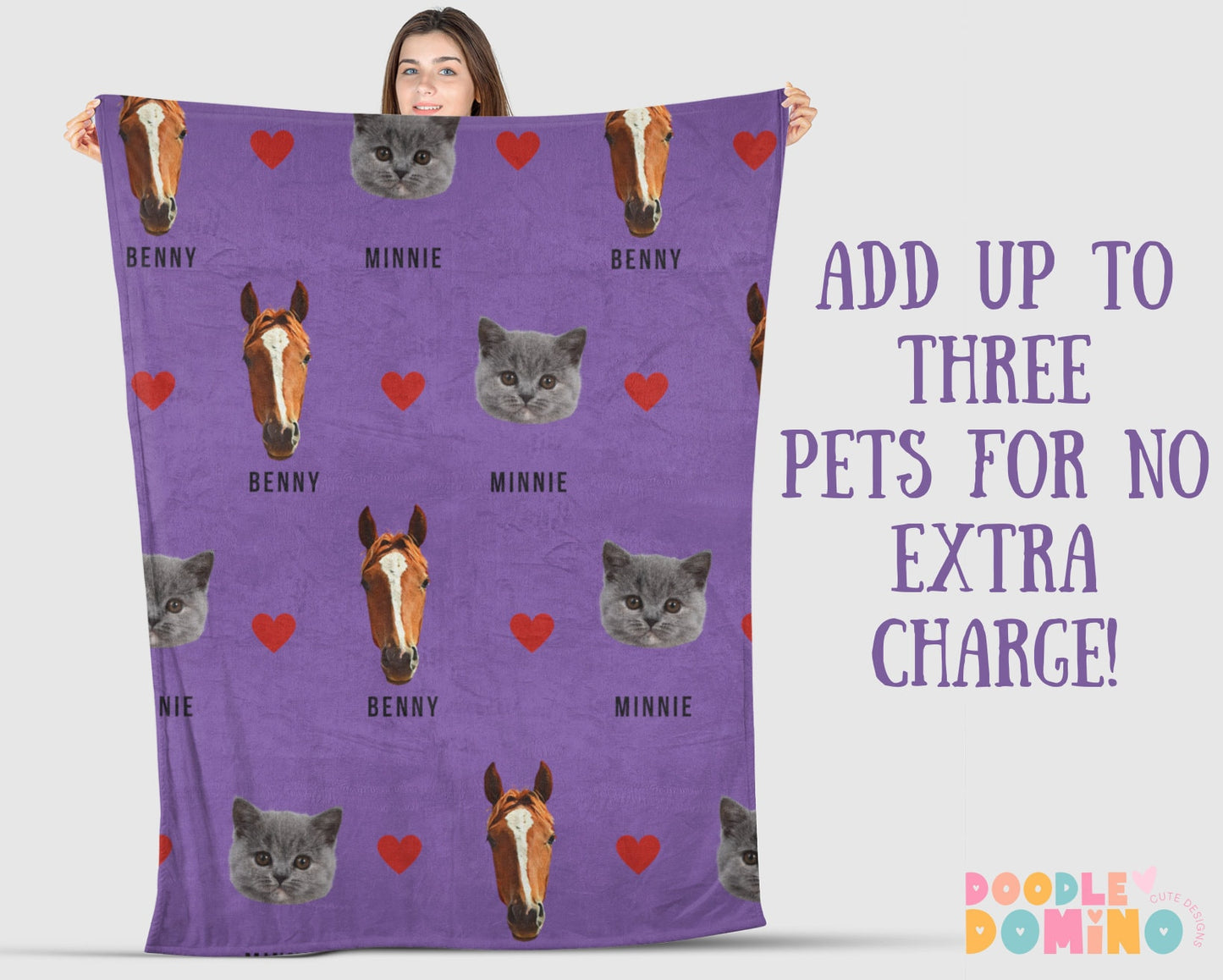 Personalised Horse Head Blanket