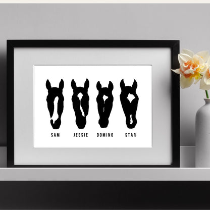 Custom Horse Silhouette Print