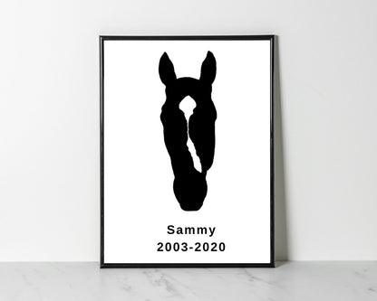 Custom Horse Silhouette Print